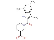1-[(3,5,7-trimethyl-1H-indol-2-yl)carbonyl]-3-piperidinecarboxylic acid