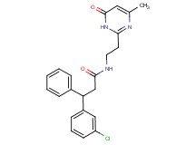 3-(3-chlorophenyl)-N-[2-(4-methyl-6-oxo-1,6-dihydropyrimidin-2-yl)ethyl]-3-phenylpropanamide