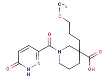 3-(3-methoxypropyl)-1-[(6-oxo-1,6-dihydro-3-pyridazinyl)carbonyl]-3-piperidinecarboxylic acid