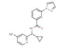 N-[cyclopropyl(4-methylpyridin-2-yl)methyl]-3-(1H-pyrazol-1-yl)benzamide