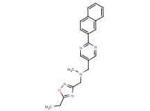 1-(5-ethyl-1,2,4-oxadiazol-3-yl)-N-methyl-N-{[2-(2-naphthyl)pyrimidin-5-yl]methyl}methanamine