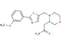 2-(4-{[2-(3-methoxyphenyl)-1,3-thiazol-5-yl]methyl}-3-morpholinyl)acetamide