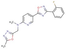 5-[3-(2-fluorophenyl)-1,2,4-oxadiazol-5-yl]-N-methyl-N-[(5-methyl-1,3,4-oxadiazol-2-yl)methyl]-2-pyridinamine