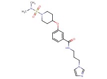 3-({1-[(dimethylamino)sulfonyl]-4-piperidinyl}oxy)-N-[3-(1H-imidazol-1-yl)propyl]benzamide