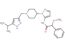 N-(1-{1-[(5-isopropyl-1H-pyrazol-3-yl)methyl]-4-piperidinyl}-1H-pyrazol-5-yl)-2-methoxy-2-phenylacetamide