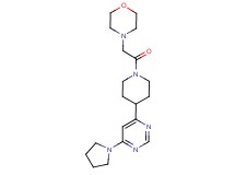 4-(2-oxo-2-{4-[6-(1-pyrrolidinyl)-4-pyrimidinyl]-1-piperidinyl}ethyl)morpholine