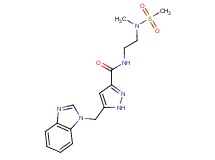5-(1H-benzimidazol-1-ylmethyl)-N-{2-[methyl(methylsulfonyl)amino]ethyl}-1H-pyrazole-3-carboxamide