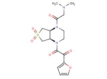 2-[(4aS*,7aR*)-4-(N,N-dimethylglycyl)-6,6-dioxidohexahydrothieno[3,4-b]pyrazin-1(2H)-yl]-1-(2-furyl)-2-oxoethanone