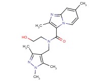 N-(2-hydroxyethyl)-2,7-dimethyl-N-[(1,3,5-trimethyl-1H-pyrazol-4-yl)methyl]imidazo[1,2-a]pyridine-3-carboxamide