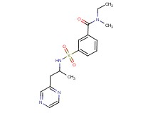 N-ethyl-N-methyl-3-{[(1-methyl-2-pyrazin-2-ylethyl)amino]sulfonyl}benzamide