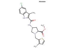 methyl (4R)-4-{[(5-chloro-3-methyl-1H-indol-2-yl)carbonyl]amino}-1-[(3-methyl-2-thienyl)methyl]-L-prolinate