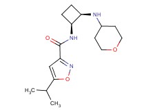 5-isopropyl-N-[(1S*,2R*)-2-(tetrahydro-2H-pyran-4-ylamino)cyclobutyl]-3-isoxazolecarboxamide