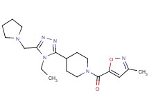 4-[4-ethyl-5-(pyrrolidin-1-ylmethyl)-4H-1,2,4-triazol-3-yl]-1-[(3-methylisoxazol-5-yl)carbonyl]piperidine