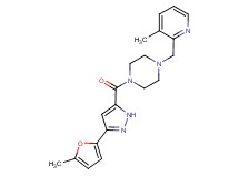 1-{[3-(5-methyl-2-furyl)-1H-pyrazol-5-yl]carbonyl}-4-[(3-methyl-2-pyridinyl)methyl]piperazine