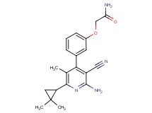 2-{3-[2-amino-3-cyano-6-(2,2-dimethylcyclopropyl)-5-methylpyridin-4-yl]phenoxy}acetamide