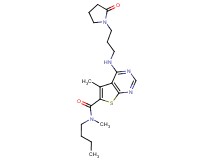 N-butyl-N,5-dimethyl-4-{[3-(2-oxo-1-pyrrolidinyl)propyl]amino}thieno[2,3-d]pyrimidine-6-carboxamide