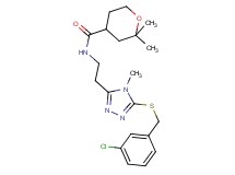 N-(2-{5-[(3-chlorobenzyl)thio]-4-methyl-4H-1,2,4-triazol-3-yl}ethyl)-2,2-dimethyltetrahydro-2H-pyran-4-carboxamide