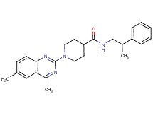 1-(4,6-dimethyl-2-quinazolinyl)-N-(2-phenylpropyl)-4-piperidinecarboxamide