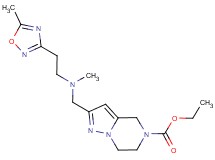 ethyl 2-({methyl[2-(5-methyl-1,2,4-oxadiazol-3-yl)ethyl]amino}methyl)-6,7-dihydropyrazolo[1,5-a]pyrazine-5(4H)-carboxylate