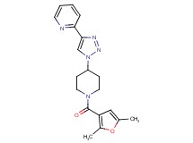 2-{1-[1-(2,5-dimethyl-3-furoyl)-4-piperidinyl]-1H-1,2,3-triazol-4-yl}pyridine