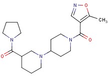 1'-[(5-methylisoxazol-4-yl)carbonyl]-3-(pyrrolidin-1-ylcarbonyl)-1,4'-bipiperidine
