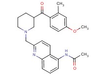 N-(2-{[3-(4-methoxy-2-methylbenzoyl)-1-piperidinyl]methyl}-5-quinolinyl)acetamide