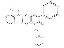6-[(3-methyl-5,6-dihydro-1,4-dioxin-2-yl)carbonyl]-1-[2-(1-piperidinyl)ethyl]-3-(4-pyridinyl)-5,6,7,8-tetrahydro-1,6-naphthyridin-2(1H)-one