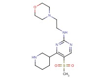 5-(methylsulfonyl)-N-[2-(4-morpholinyl)ethyl]-4-(3-piperidinyl)-2-pyrimidinamine dihydrochloride