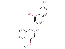 2-{[(2-methoxyethyl)(pyridin-4-ylmethyl)amino]methyl}-6-methylquinolin-4-ol