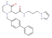 2-[1-(4-biphenylylmethyl)-3-oxo-2-piperazinyl]-N-[3-(1H-pyrazol-1-yl)propyl]acetamide