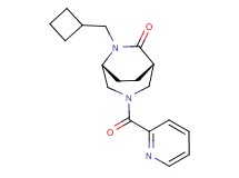 (1S*,5R*)-6-(cyclobutylmethyl)-3-(2-pyridinylcarbonyl)-3,6-diazabicyclo[3.2.2]nonan-7-one