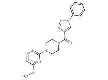 4-methoxy-2-{4-[(1-phenyl-1H-1,2,3-triazol-4-yl)carbonyl]-1-piperazinyl}pyrimidine