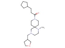 9-(3-cyclopentylpropanoyl)-1-methyl-4-(tetrahydrofuran-3-ylmethyl)-1,4,9-triazaspiro[5.5]undecane