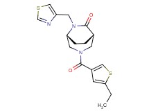 (1S*,5R*)-3-[(5-ethyl-3-thienyl)carbonyl]-6-(1,3-thiazol-4-ylmethyl)-3,6-diazabicyclo[3.2.2]nonan-7-one