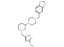 1-(1,3-benzodioxol-5-ylmethyl)-4-{1-[(3-methyl-1H-pyrazol-5-yl)methyl]-3-piperidinyl}piperazine