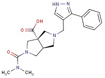 (3aS*,6aS*)-2-[(dimethylamino)carbonyl]-5-[(3-phenyl-1H-pyrazol-4-yl)methyl]hexahydropyrrolo[3,4-c]pyrrole-3a(1H)-carboxylic acid