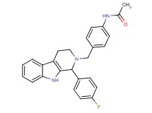 N-(4-{[1-(4-fluorophenyl)-1,3,4,9-tetrahydro-2H-beta-carbolin-2-yl]methyl}phenyl)acetamide