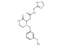 2-[1-(3-methoxybenzyl)-3-oxo-2-piperazinyl]-N-(1H-tetrazol-5-ylmethyl)acetamide