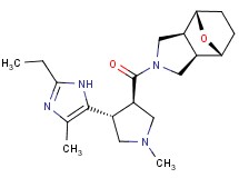 (1R*,2R*,6S*,7S*)-4-{[(3R*,4R*)-4-(2-ethyl-4-methyl-1H-imidazol-5-yl)-1-methyl-3-pyrrolidinyl]carbonyl}-10-oxa-4-azatricyclo[5.2.1.0~2,6~]decane