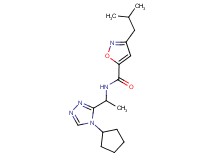 N-[1-(4-cyclopentyl-4H-1,2,4-triazol-3-yl)ethyl]-3-isobutyl-5-isoxazolecarboxamide