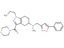 N-methyl-N-[(5-phenyl-3-isoxazolyl)methyl]-1-propyl-3-(4-thiomorpholinylcarbonyl)-4,5,6,7-tetrahydro-1H-indazol-5-amine