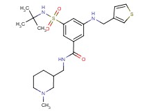 3-[(tert-butylamino)sulfonyl]-N-[(1-methyl-3-piperidinyl)methyl]-5-[(3-thienylmethyl)amino]benzamide