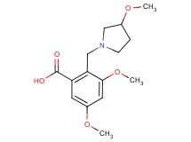 3,5-dimethoxy-2-[(3-methoxypyrrolidin-1-yl)methyl]benzoic acid