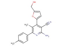 2-amino-4-[5-(hydroxymethyl)-2-furyl]-5-methyl-6-(4-methylphenyl)nicotinonitrile