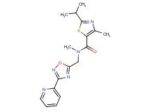2-isopropyl-N,4-dimethyl-N-[(3-pyridin-2-yl-1,2,4-oxadiazol-5-yl)methyl]-1,3-thiazole-5-carboxamide
