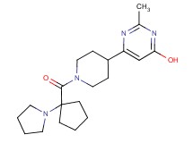 2-methyl-6-(1-{[1-(1-pyrrolidinyl)cyclopentyl]carbonyl}-4-piperidinyl)-4-pyrimidinol
