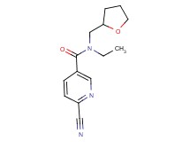 6-cyano-N-ethyl-N-(tetrahydrofuran-2-ylmethyl)nicotinamide