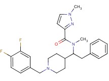 N-{1-[1-(3,4-difluorobenzyl)-4-piperidinyl]-2-phenylethyl}-N,1-dimethyl-1H-pyrazole-3-carboxamide