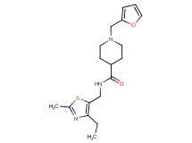 N-[(4-ethyl-2-methyl-1,3-thiazol-5-yl)methyl]-1-(2-furylmethyl)piperidine-4-carboxamide