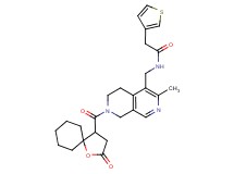 N-({3-methyl-7-[(2-oxo-1-oxaspiro[4.5]dec-4-yl)carbonyl]-5,6,7,8-tetrahydro-2,7-naphthyridin-4-yl}methyl)-2-(3-thienyl)acetamide